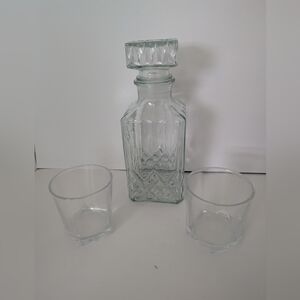 Crystal Clear Glass Decanter Set